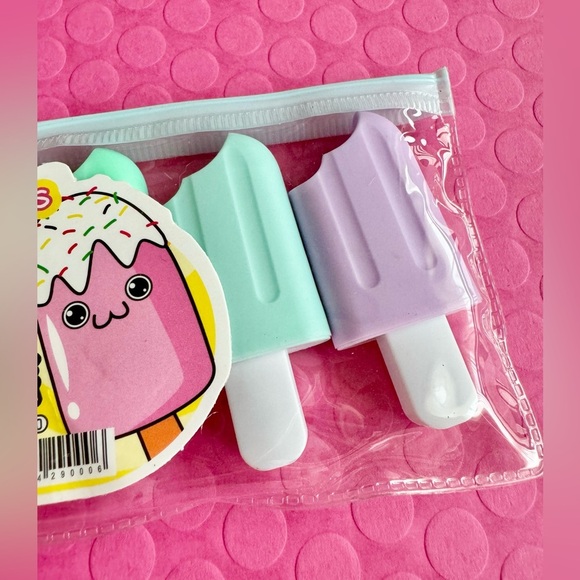 New Colorful Spring Summer Fun Popsicle Ice Cream Highlighter Markers Set of 6 - Picture 2 of 7